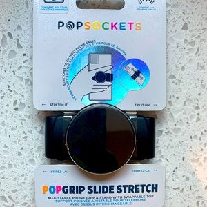 PopSockets-PopGrip Stretch for Most Cell Phns- BLK